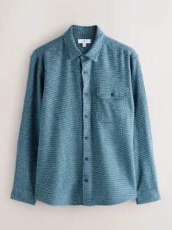 Shirts|Next - Textured Shacket Overshirt Blauw
