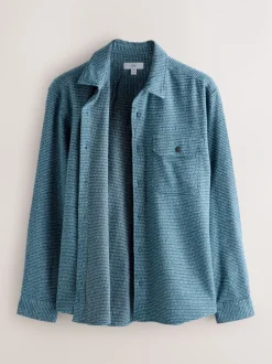Shirts|Next - Textured Shacket Overshirt Blauw