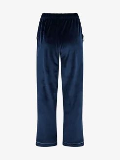 Pyjama's*The Little Tailor - luxe kerstpyjama van zacht aanvoelend velours Blauw
