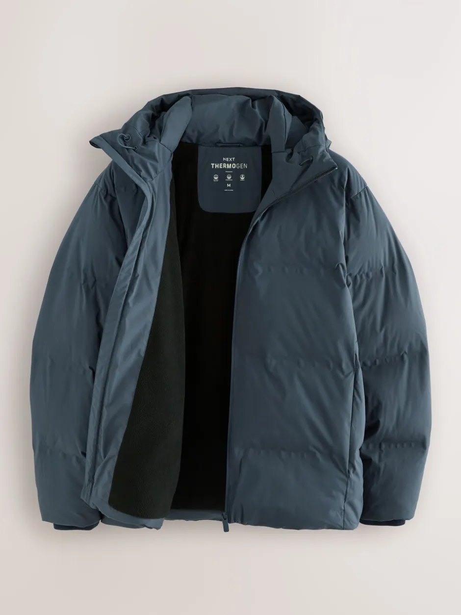 Jassen En Jacks*Next - ThermoGen regenbestendige gewatteerde Jack Blauw