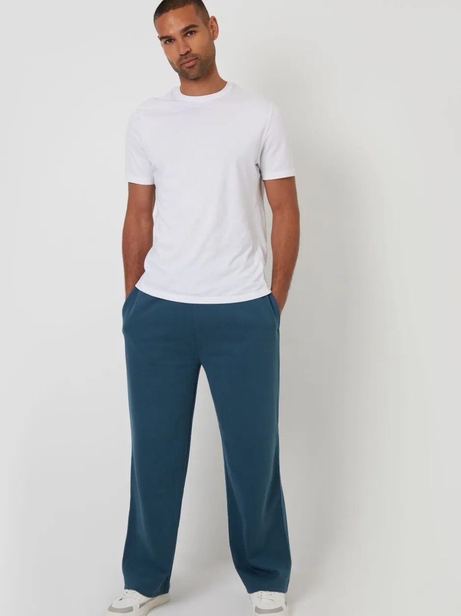 Joggingbroeken*Threadbare - Wide Leg Joggers Blauw