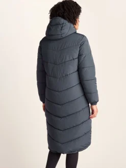 Jassen En Jacks|Tog 24 - Raleigh thermische gewatteerde lange jas met capuchon Blauw