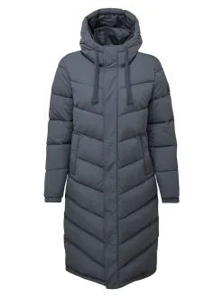 Jassen En Jacks|Tog 24 - Raleigh thermische gewatteerde lange jas met capuchon Blauw