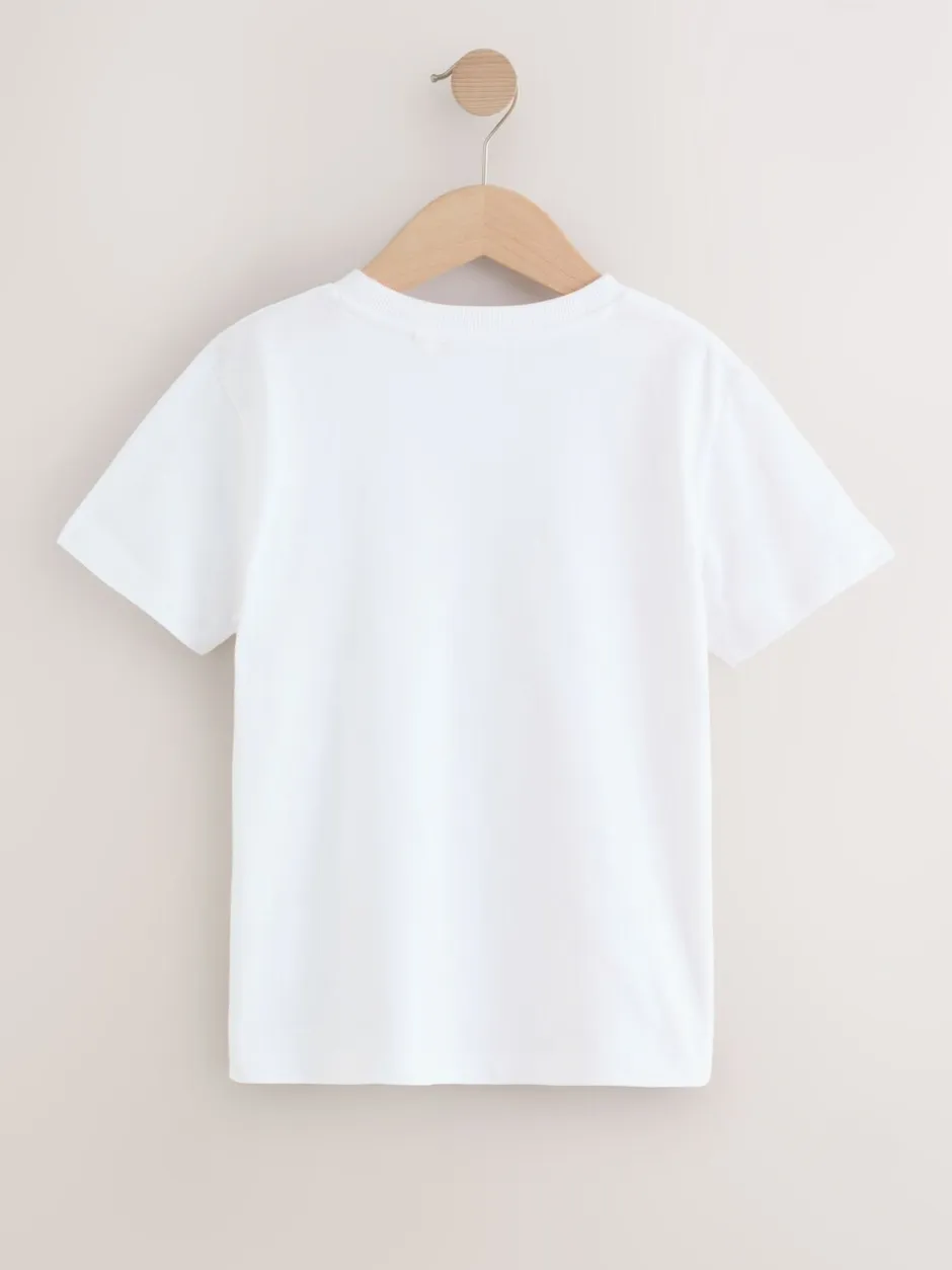 T-Shirts|Tops*Next Blauw - T-shirts met korte mouwen en geborduurd rendier, verpakking van 4 (3-16jr)