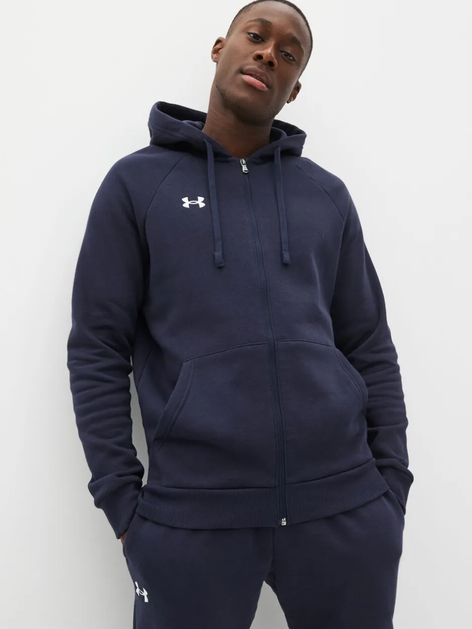 Sportkleding|Under Armour - Rival fleece hoodie met rits Blauw
