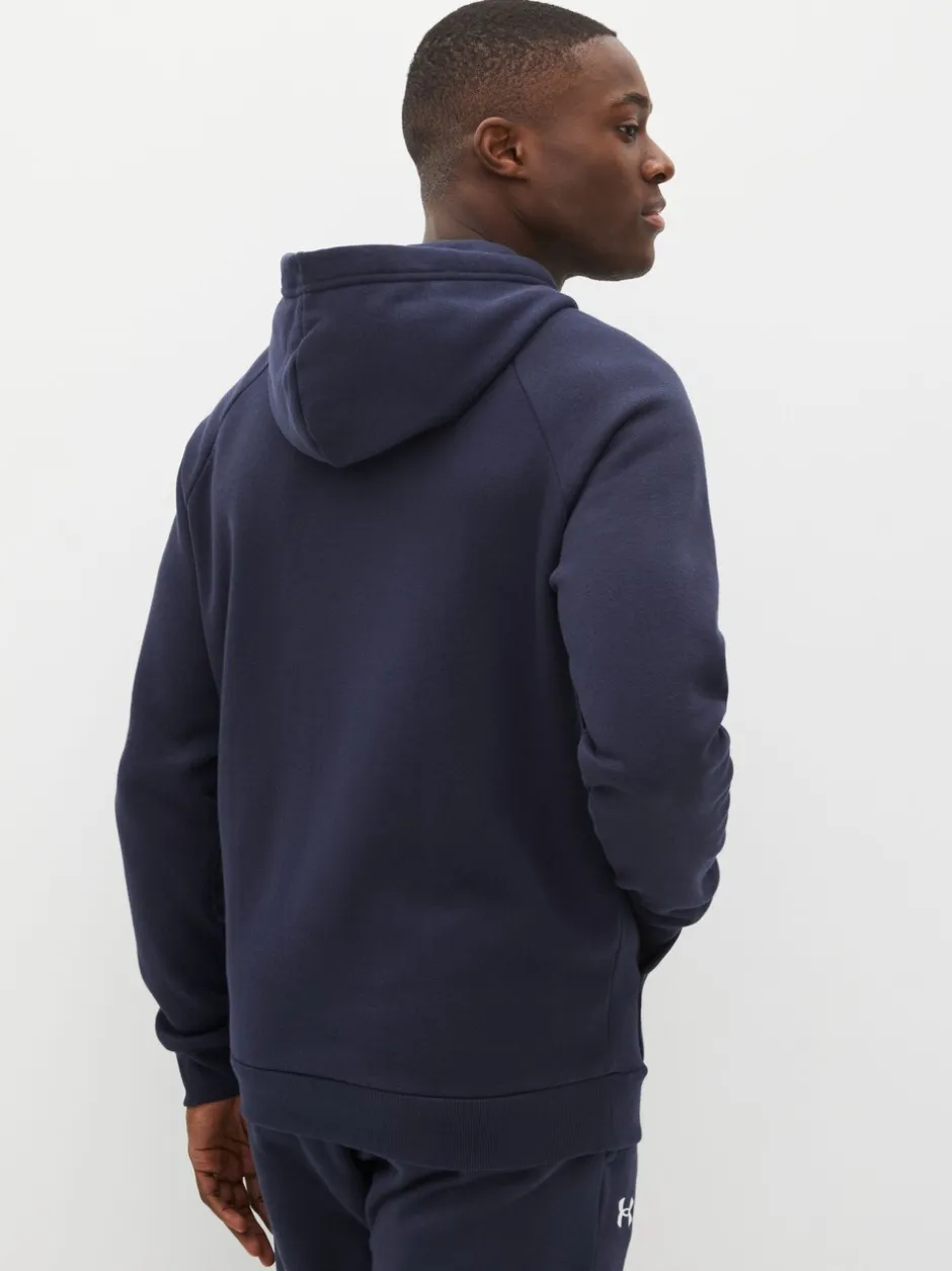 Sportkleding|Under Armour - Rival fleece hoodie met rits Blauw