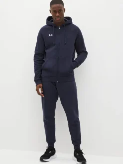 Sportkleding|Under Armour - Rival fleece hoodie met rits Blauw