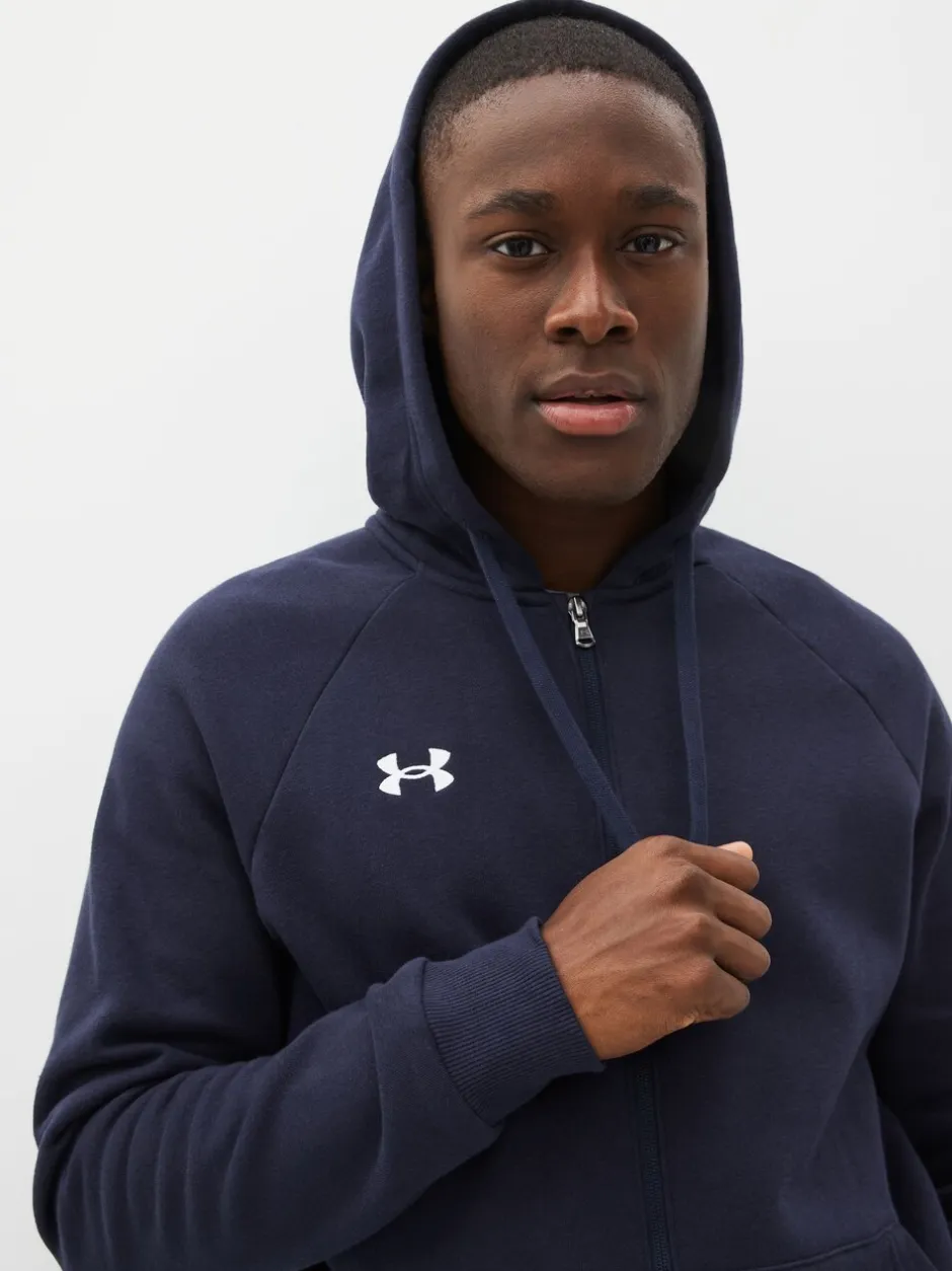 Sportkleding|Under Armour - Rival fleece hoodie met rits Blauw