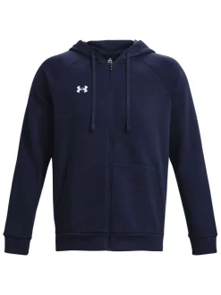 Sportkleding|Under Armour - Rival fleece hoodie met rits Blauw