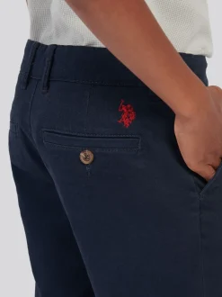 Shorts|U.S. Polo Assn - Classic Chino Shorts Blauw