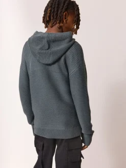 Truien En Breisels|Sweaters En Hoody´S*Next Blauw - Utility gebreide hoodie (3-16jr)