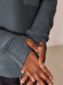 Truien En Breisels|Sweaters En Hoody´S*Next Blauw - Utility gebreide hoodie (3-16jr)