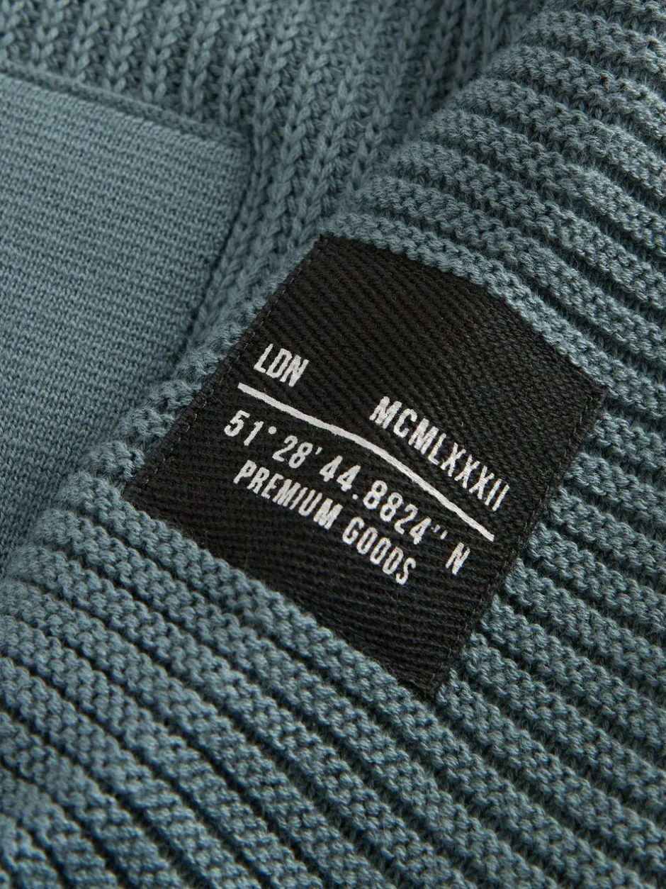 Truien En Breisels|Sweaters En Hoody´S*Next Blauw - Utility gebreide hoodie (3-16jr)
