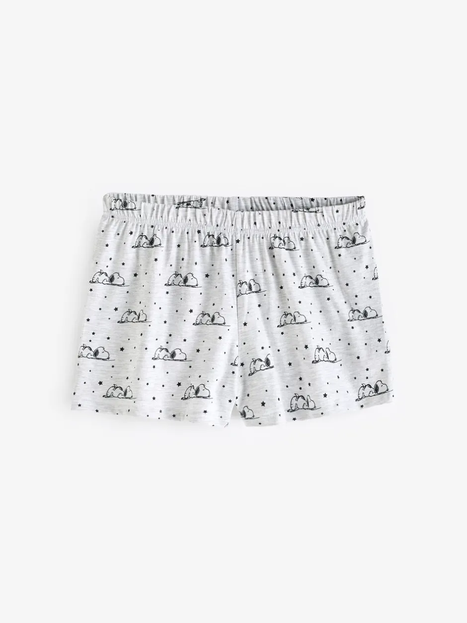 Pyjama's|Loungewear|Vanilla Underground Blauw - Snoopy Korte Broek Pyjama's Set