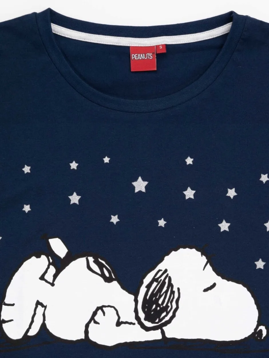 Pyjama's|Loungewear|Vanilla Underground Blauw - Snoopy Korte Broek Pyjama's Set