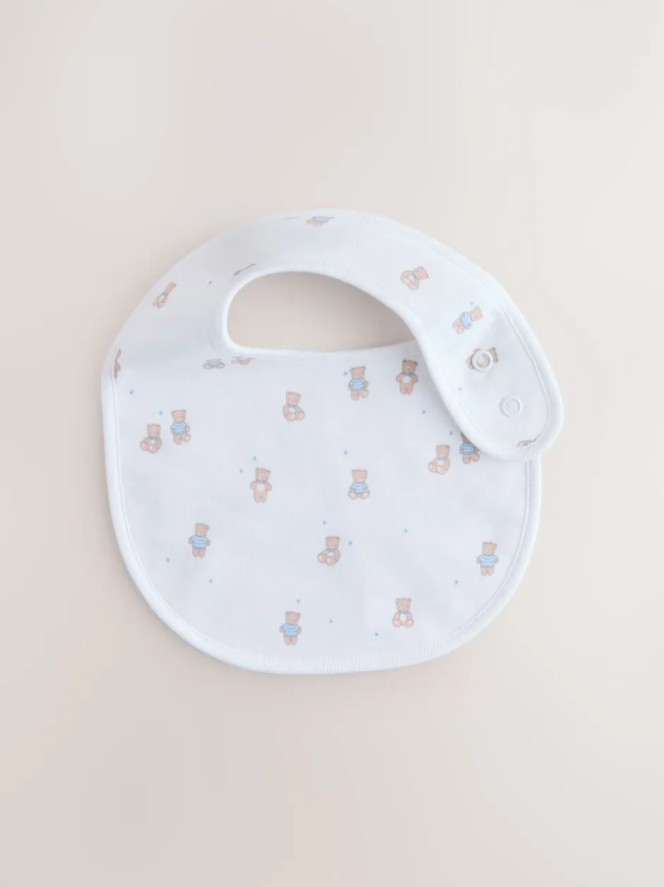 Slabbetjes|Next Blauw - Verpakking met 3 babyslabbetjes
