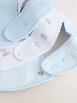 Slabbetjes|Next Blauw - Verpakking met 3 babyslabbetjes