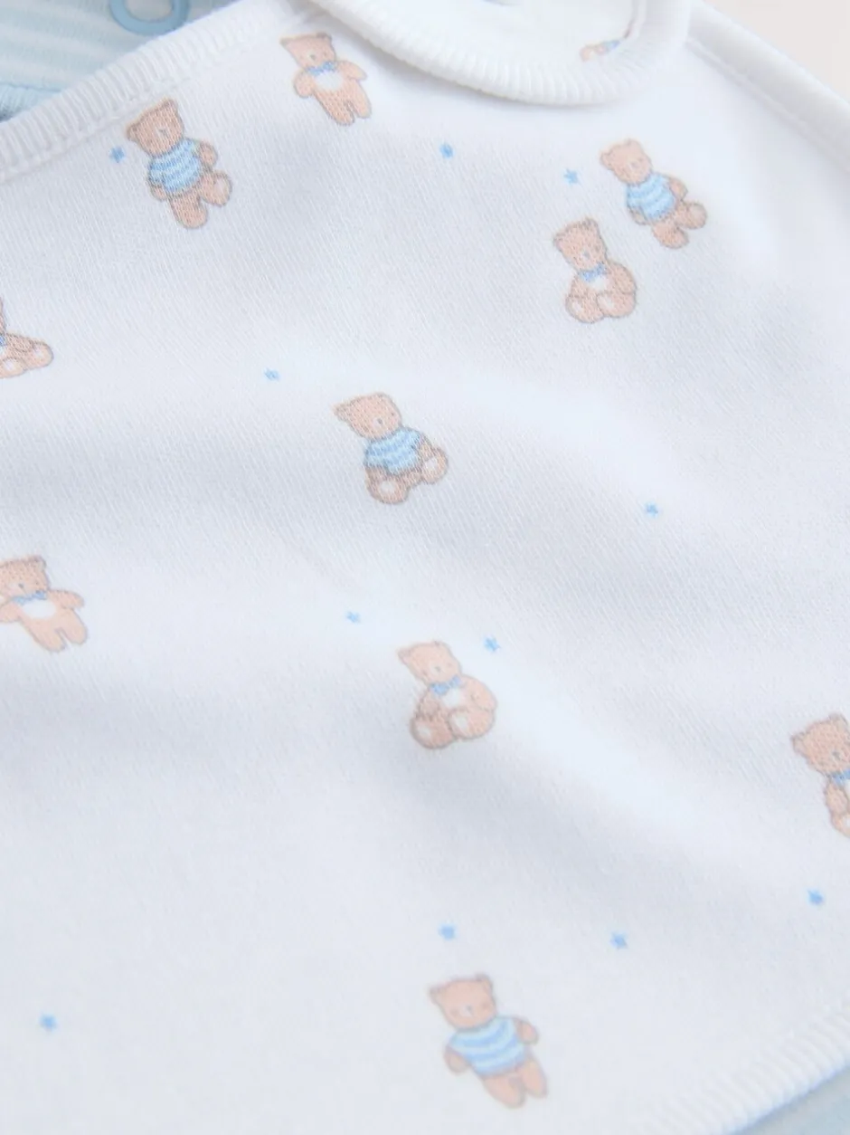 Slabbetjes|Next Blauw - Verpakking met 3 babyslabbetjes