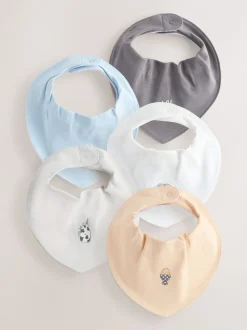 Slabbetjes*Next Blauw - Verpakking met 5 babyslabbetjes