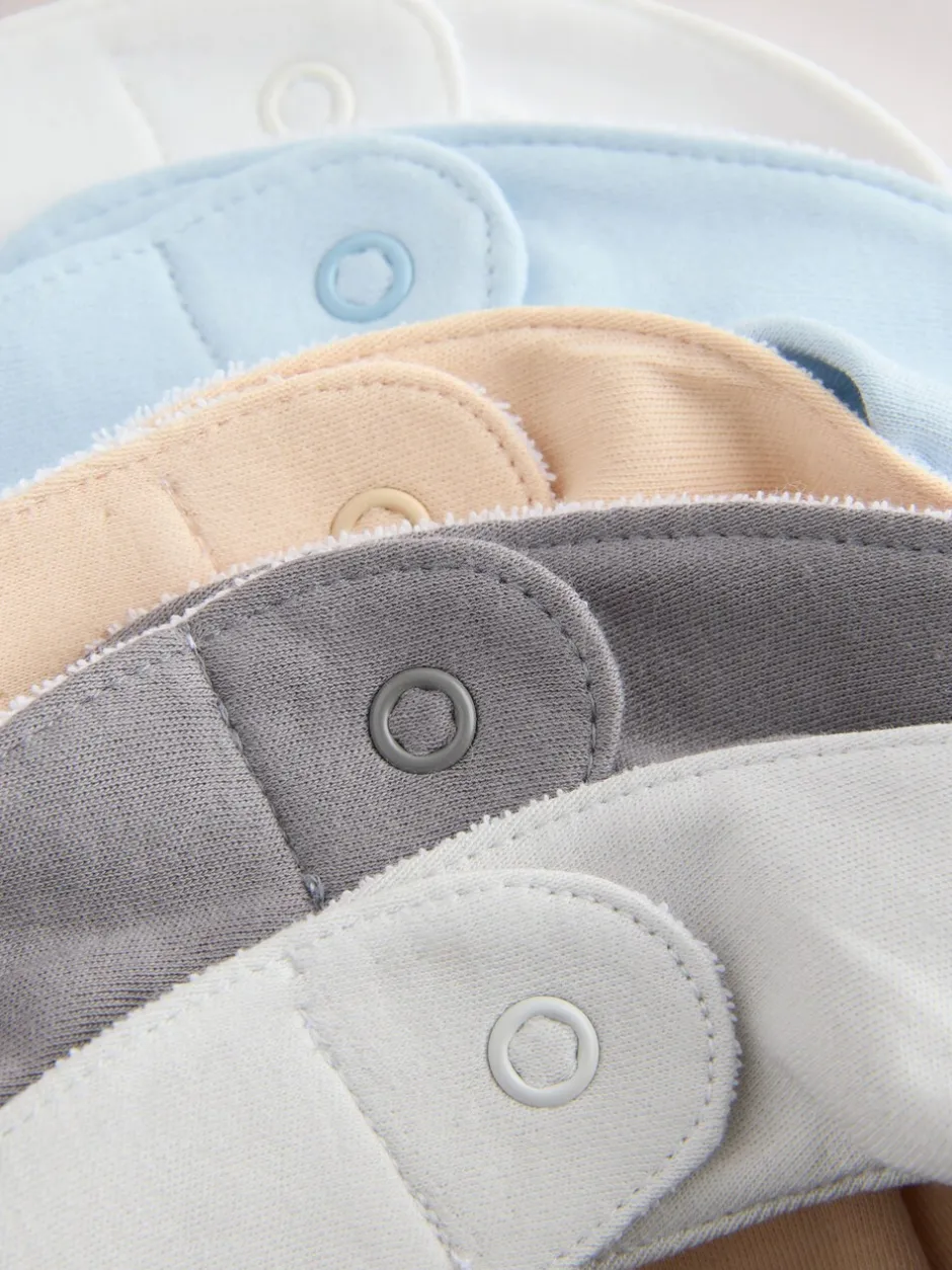Slabbetjes*Next Blauw - Verpakking met 5 babyslabbetjes