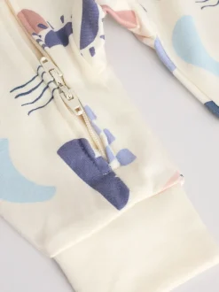 Babypakjes En Babypyjama's*Next Blauw - Verpakking van 4 Baby slaappakjes zonder voetjes met tweewegrits (0mnd-3jr)