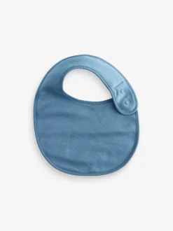 Slabbetjes|Next Blauw - Verpakking van 5 babyslabbetjes van 100% katoen