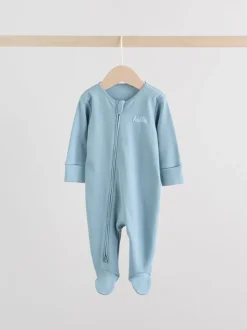 Multipacks|Babypakjes En Babypyjama's|Next Blauw - Verpakking van 3 babypyjama's met tweewegrits (0-2jr)