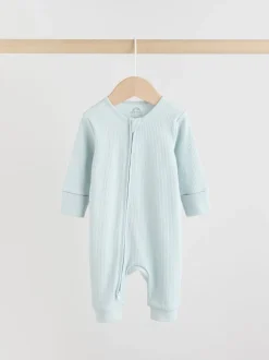 Babypakjes En Babypyjama's|Next Blauw - Verpakking van 5 babyslaappakjes met tweewegrits (0 mnd - 3 jr)