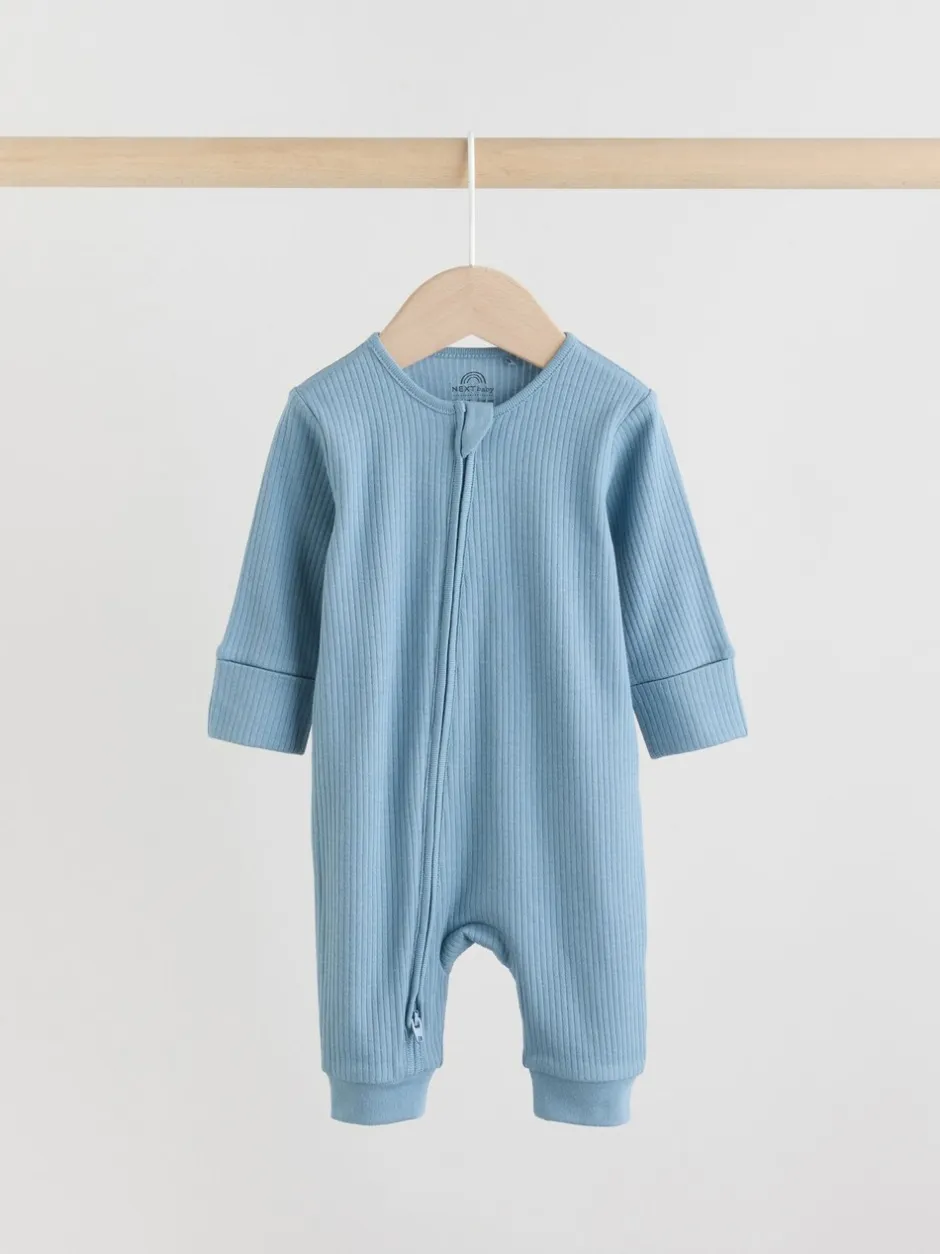 Babypakjes En Babypyjama's|Next Blauw - Verpakking van 5 babyslaappakjes met tweewegrits (0 mnd - 3 jr)
