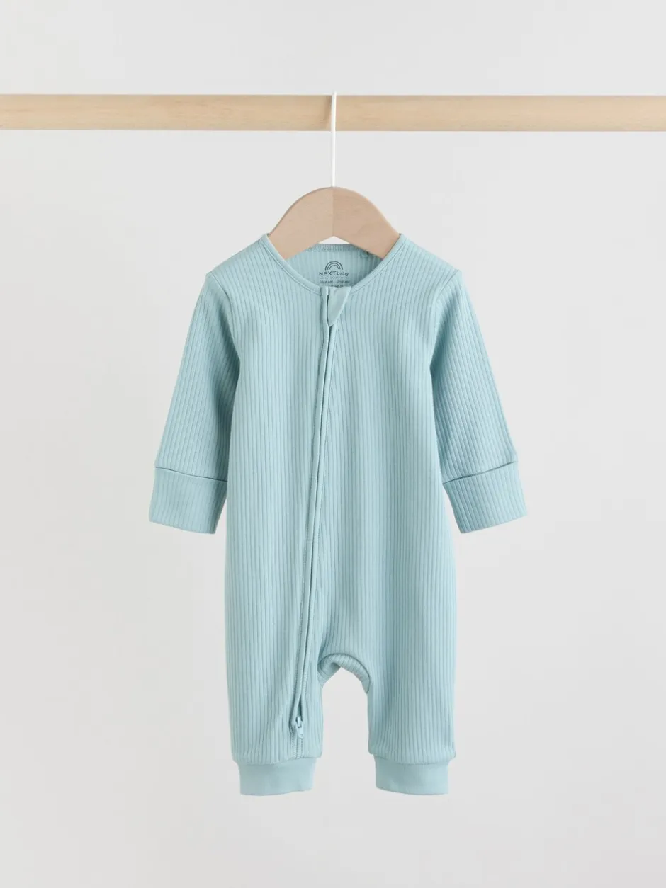 Babypakjes En Babypyjama's|Next Blauw - Verpakking van 5 babyslaappakjes met tweewegrits (0 mnd - 3 jr)