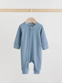 Babypakjes En Babypyjama's|Next Blauw - Verpakking van 5 babyslaappakjes met tweewegrits (0 mnd - 3 jr)