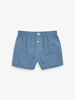 Ondergoed|Next Blauw - Verpakking van 3 boxershorts van 100% katoen (2-16jr)