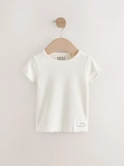 Tops|Tops*Next Blauw - Verpakking van 5 geribbelde tops met korte mouwen (3mnd -7jaar)