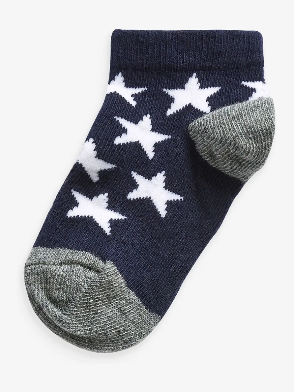 Sokken*Next Blauw - Verpakking van 7 paar sneakersokken met hoog aandeel katoen