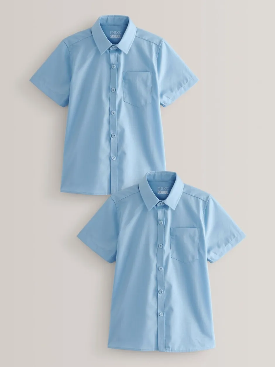 Shirts*Next - Verpakking van 2 schooloverhemden met korte mouwen (3-17jr) Blauw