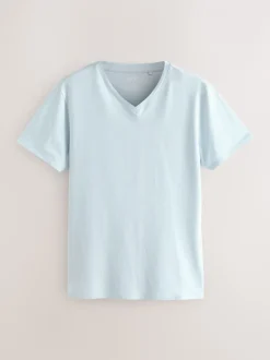 Ondergoed|Ondergoed*Next - Verpakking van 5 slim-fit 100% katoenen T-shirts met V-hals en laagjes Blauw