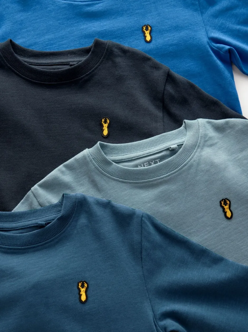 T-Shirts|Tops*Next - Verpakking van 4 zachte T-shirts met lange mouwen (3-16jr) Blauw