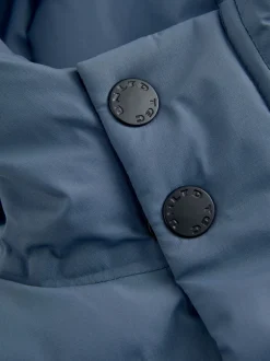 Schoolkleding|Jassen En Jacks|Next - Waterdichte lange pufferjas met fleecevoering (3-17jr) Blauw