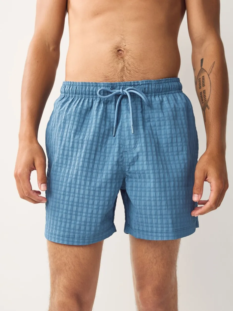 Badkleding*Next Blauw - Zwembroek met wafeltextuur