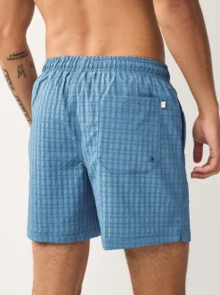 Badkleding*Next Blauw - Zwembroek met wafeltextuur