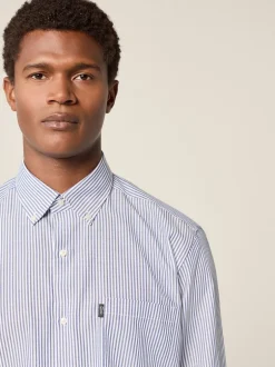 Shirts*Next Blauw Bengaals - Strijkvrij Oxford overhemd met knopen