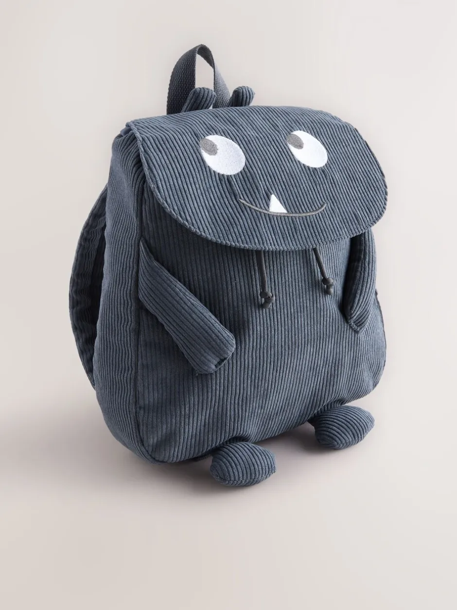 Tassen*Next Blauw corduroy - Monster Rugzak