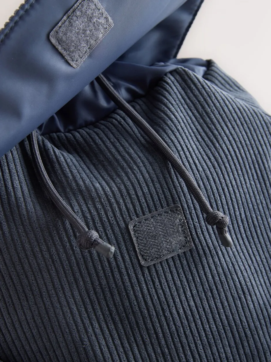 Tassen*Next Blauw corduroy - Monster Rugzak