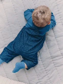 Rompertjes En Tuinbroeken*Next - Babyset van corduroy tuinbroek en rompertje (0mnd-2jr) Blauw geruit