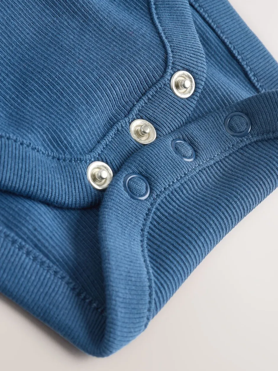 Rompertjes En Tuinbroeken*Next - Babyset van corduroy tuinbroek en rompertje (0mnd-2jr) Blauw geruit