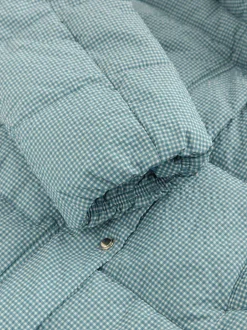 Jassen En Jacks*Next Blauw geruit - Regenbestendige gewatteerde lange jas met capuchon