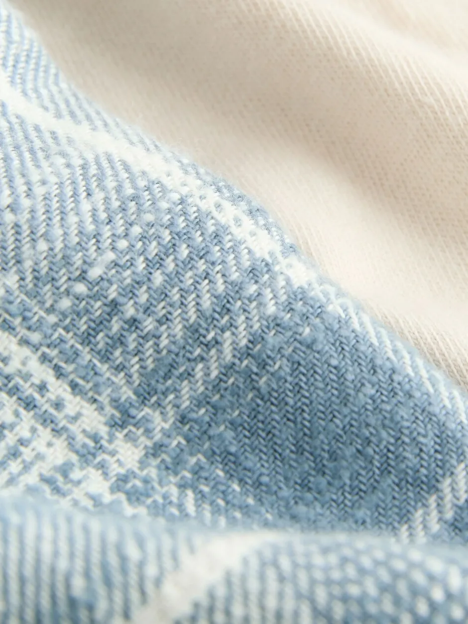 Shirts*Next - Set van T-shirt en shirt met lange mouwen (3mnd-7jr) Blauw geruit