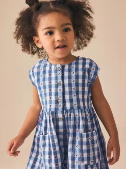 Jumpsuits En Playsuits|Next - Trapeze Playsuit (3mths-7yrs) Blauw geruit