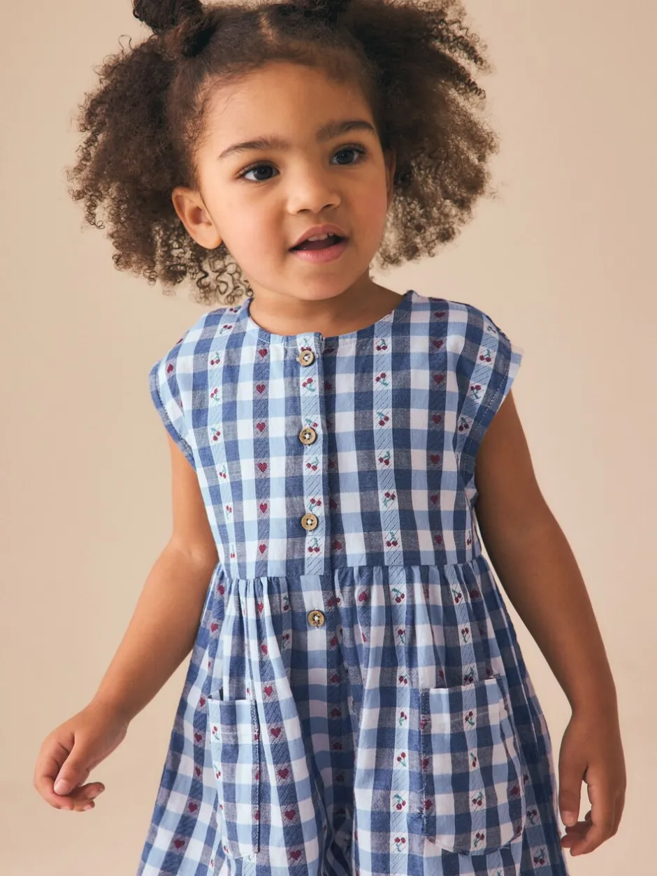 Jumpsuits En Playsuits|Next - Trapeze Playsuit (3mths-7yrs) Blauw geruit