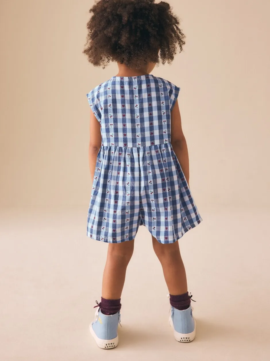 Jumpsuits En Playsuits|Next - Trapeze Playsuit (3mths-7yrs) Blauw geruit